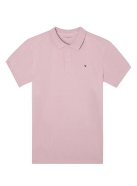 Polo Silbon Classico liscio rosa per uomo