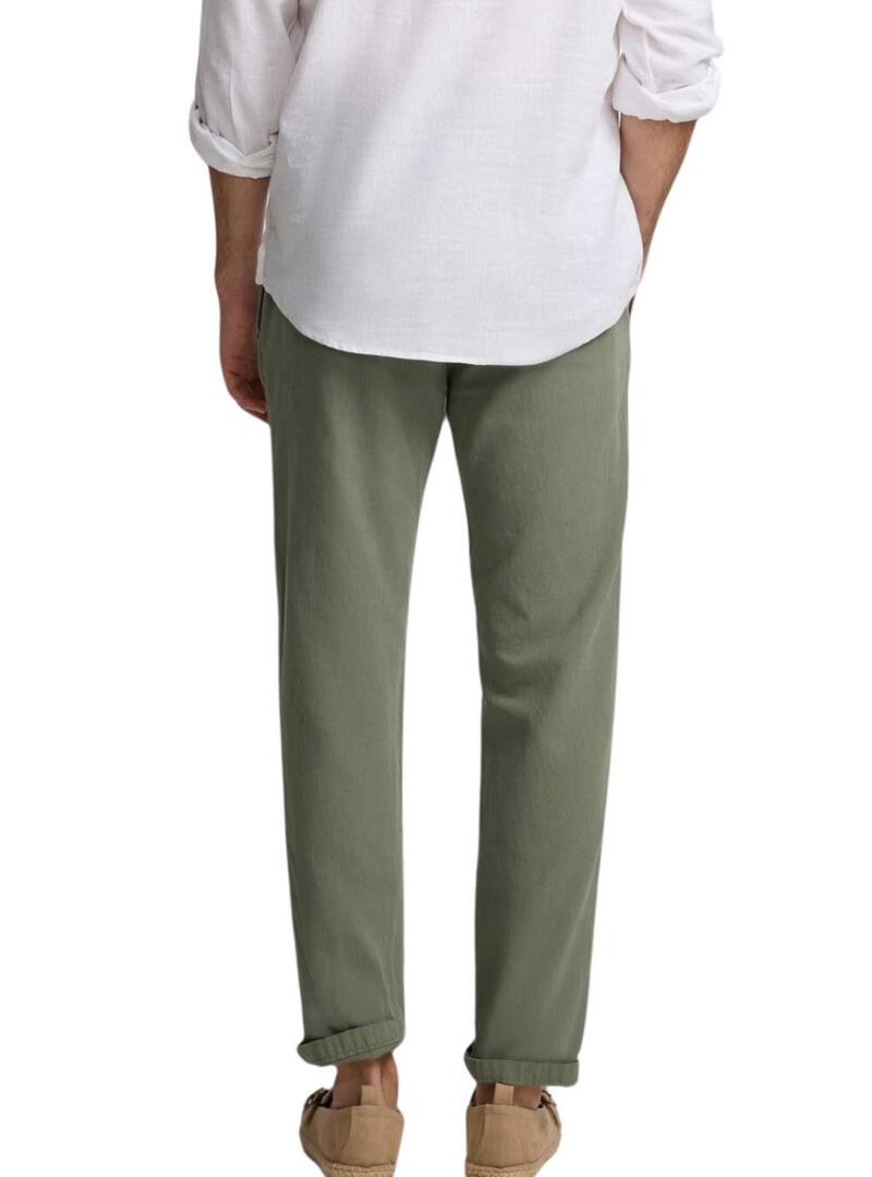 Pantaloni Silbon Sport Chino lisci verdi per uomo