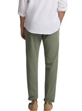 Pantaloni Silbon Sport Chino lisci verdi per uomo
