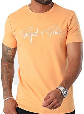 Maglietta Project x Paris Embroidery Logo beige per uomo