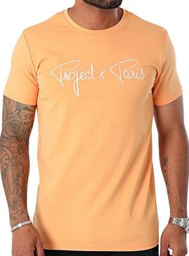 Maglietta Project x Paris Embroidery Logo beige per uomo