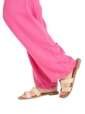 Pantaloni Naf Naf rosa per donna