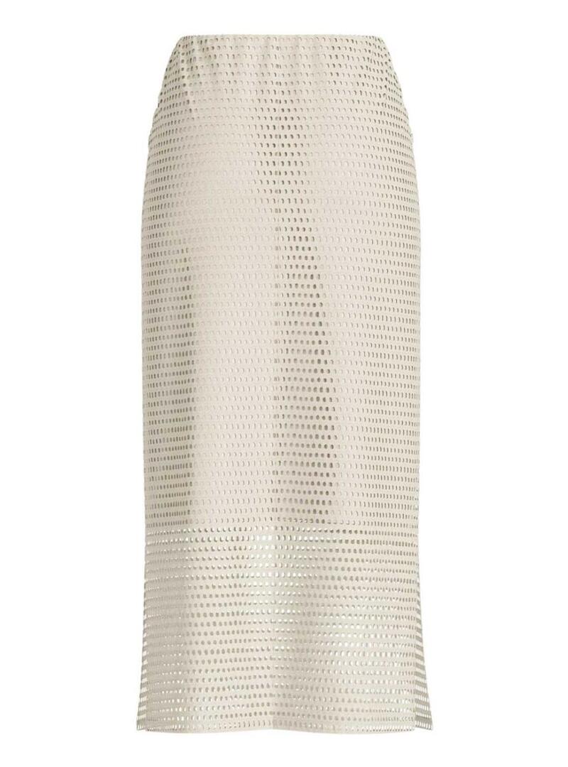 Gonna Vila Viadella midi beige per donna