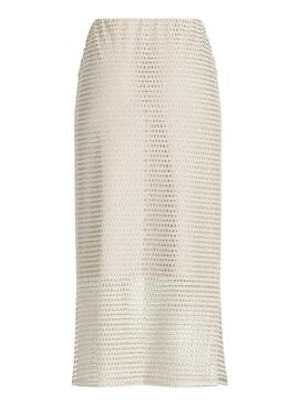 Gonna Vila Viadella midi beige per donna