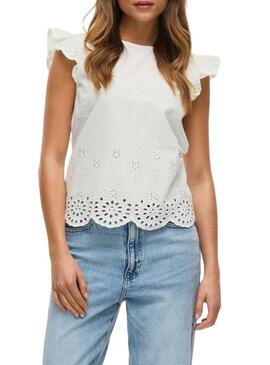 Blusa Vila Vihortensa bianca per donna