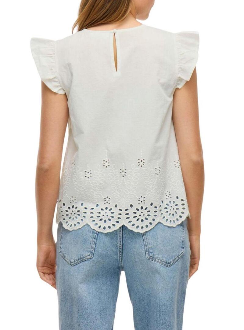 Blusa Vila Vihortensa bianca per donna