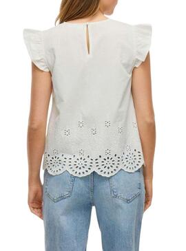 Blusa Vila Vihortensa bianca per donna