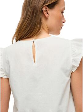Blusa Vila Vihortensa bianca per donna