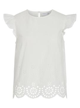 Blusa Vila Vihortensa bianca per donna