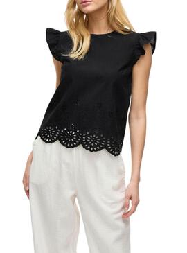 Blouse Vila Vihortensa nera per donna
