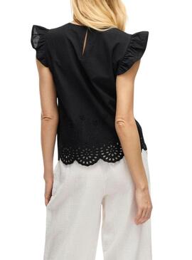 Blouse Vila Vihortensa nera per donna
