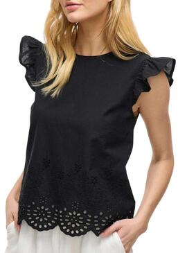 Blouse Vila Vihortensa nera per donna