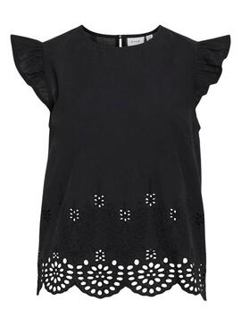 Blouse Vila Vihortensa nera per donna