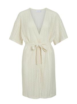 Kimono Vila Vigeneva beige per donna