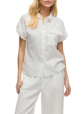 Camicia Vila Vilania a manica corta bianca da donna