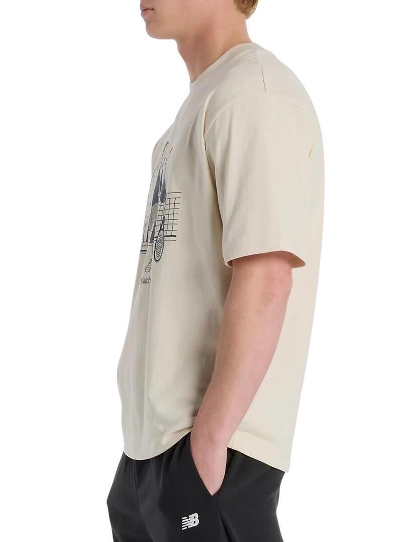 Maglietta New Balance A Perfect Match beige per uomo