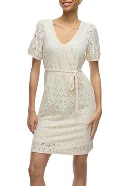 Abito corto beige Vila Viamalina per donna