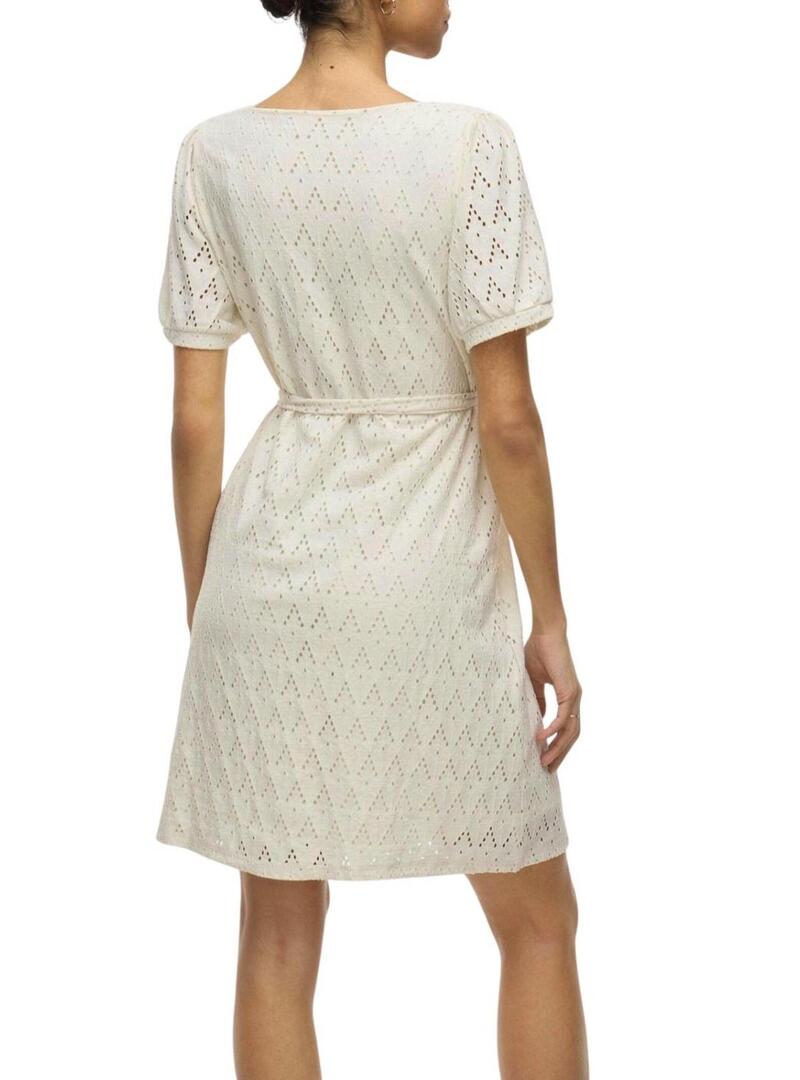 Abito corto beige Vila Viamalina per donna