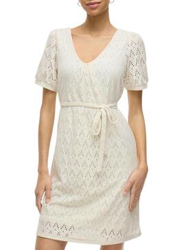 Abito corto beige Vila Viamalina per donna