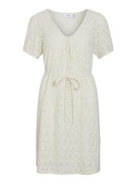 Abito corto beige Vila Viamalina per donna