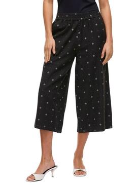 Pantaloni Vila Viprisilla coulotte neri per donna