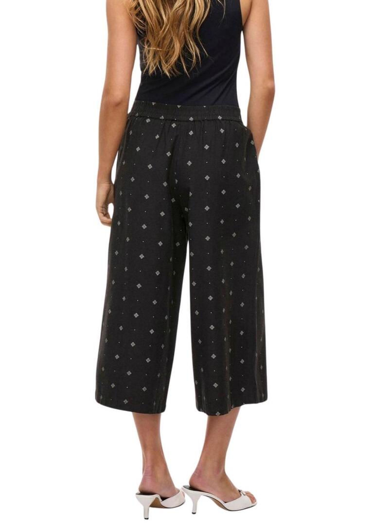 Pantaloni Vila Viprisilla coulotte neri per donna