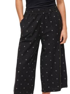 Pantaloni Vila Viprisilla coulotte neri per donna
