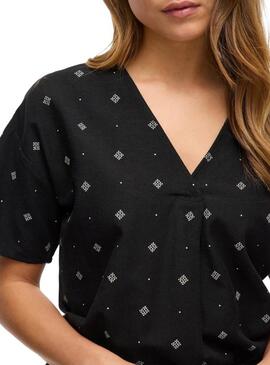 Blusa Vila Viprisilla nera per donna