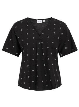 Blusa Vila Viprisilla nera per donna
