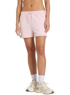Shorts New Balance Essentials French Terry rosa per donna
