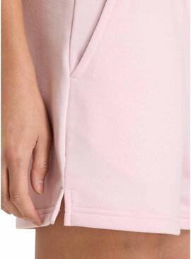 Shorts New Balance Essentials French Terry rosa per donna