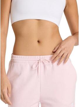 Shorts New Balance Essentials French Terry rosa per donna