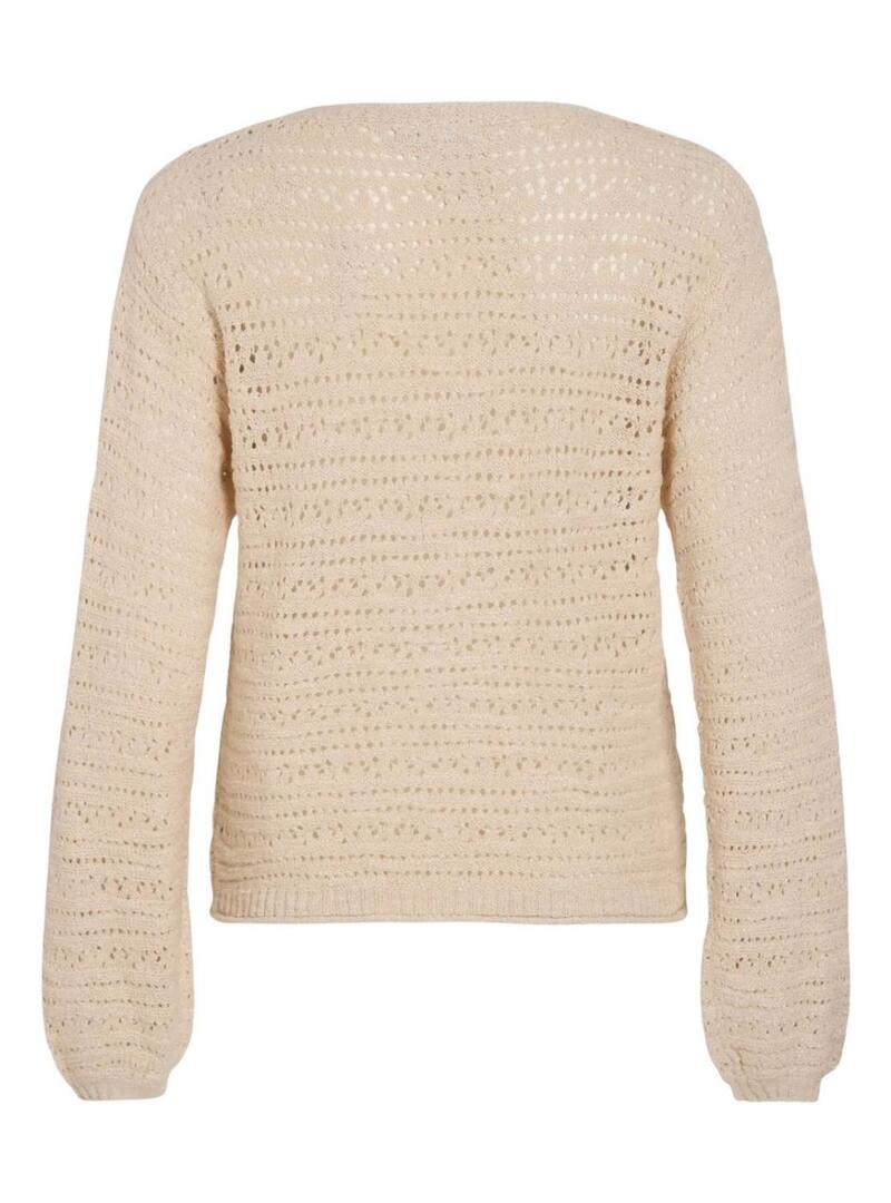 Maglia Vila Vipoca beige per donna