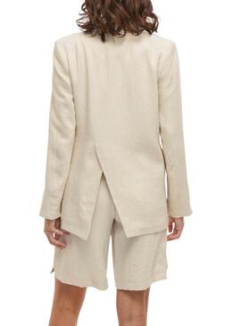 Blazer Vila Viflea beige per donna