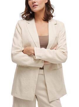 Blazer Vila Viflea beige per donna
