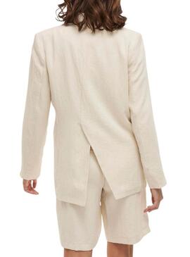 Blazer Vila Viflea beige per donna