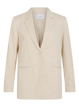 Blazer Vila Viflea beige per donna