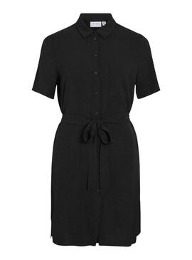 Abito camicia Vila Vijosa nero per donna