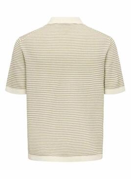 Polo Only and Sons Kian beige per uomo