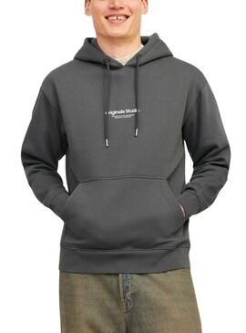 Felpa Jack and Jones Vesterbro grigia per uomo