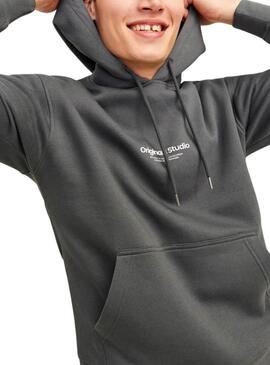 Felpa Jack and Jones Vesterbro grigia per uomo