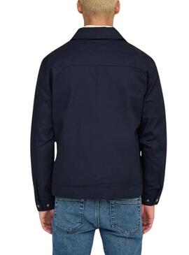 Giubbino Only and Sons Ralph blu scuro per uomo