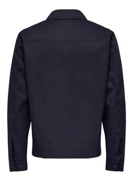 Giubbino Only and Sons Ralph blu scuro per uomo