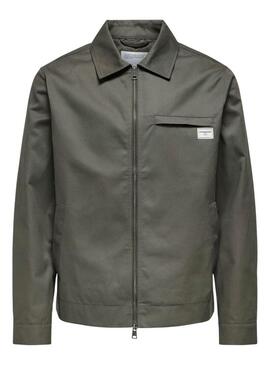 Giubbotto Only and Sons Ralph verde per uomo