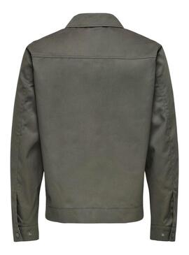 Giubbotto Only and Sons Ralph verde per uomo