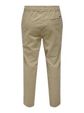 Pantaloni Ony and Sons Linus Taper camel per uomo