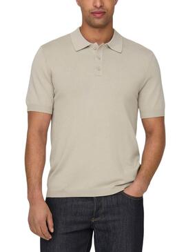 Polo Only and Sons Wyler beige per uomo.