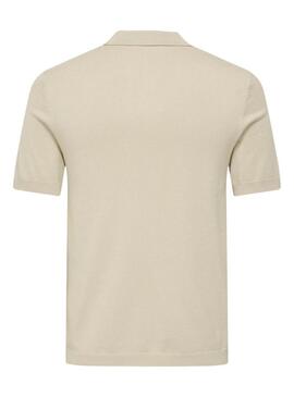 Polo Only and Sons Wyler beige per uomo.