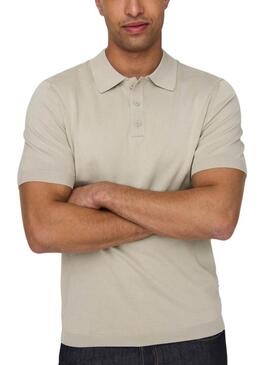 Polo Only and Sons Wyler beige per uomo.