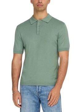 Polo Only and Sons Wyler verde per uomo